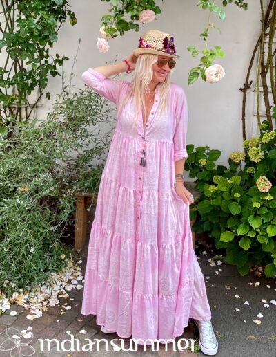 Maxi Kleid Rosa Hippie Style